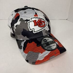 New Era 39THIRTY NFL Kansas City Chiefs Camo Hat Medium-Large On-Field Headwear